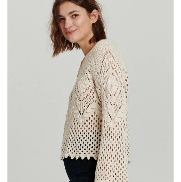 Another Love Cream Crochet Sweater - Picture 2 of 7